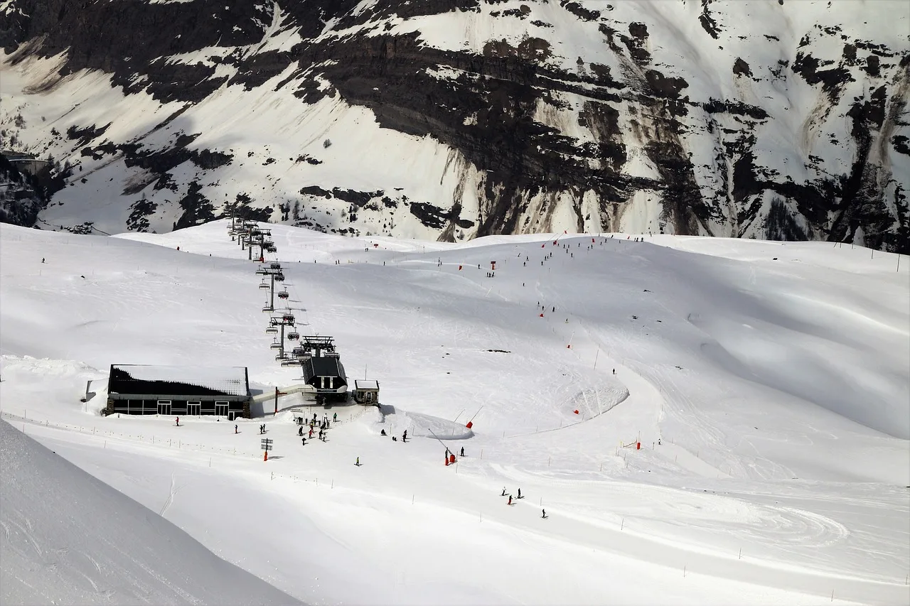 un snowboarder en pleine descente dans les Alpes suisses